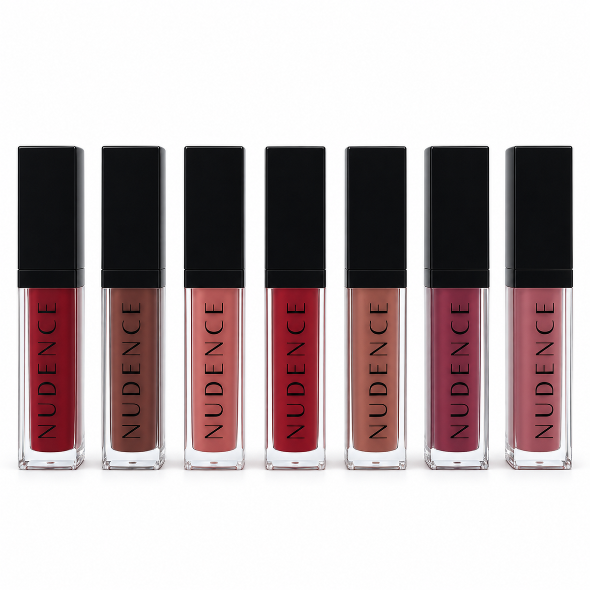 Nudence Liquid Lipstick collection product photograph